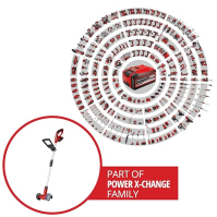 Einhell akumulátorový čistič spár GC-CC 18 Li Kit Power X-Change 18 V, vyměnitelné kartáče na spáry z nylonu a ocelového drátu,